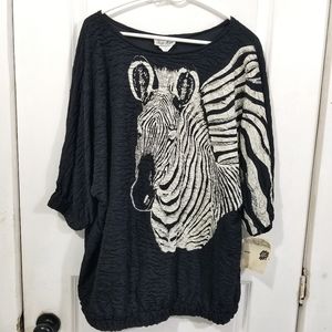 Vintage Risa Ann New York Zebra blouse